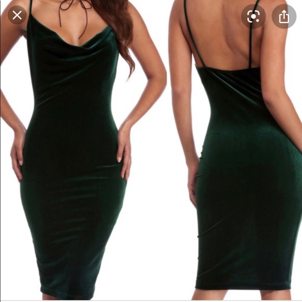 Green Velvet Dress